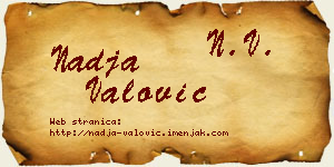 Nadja Valović vizit kartica
